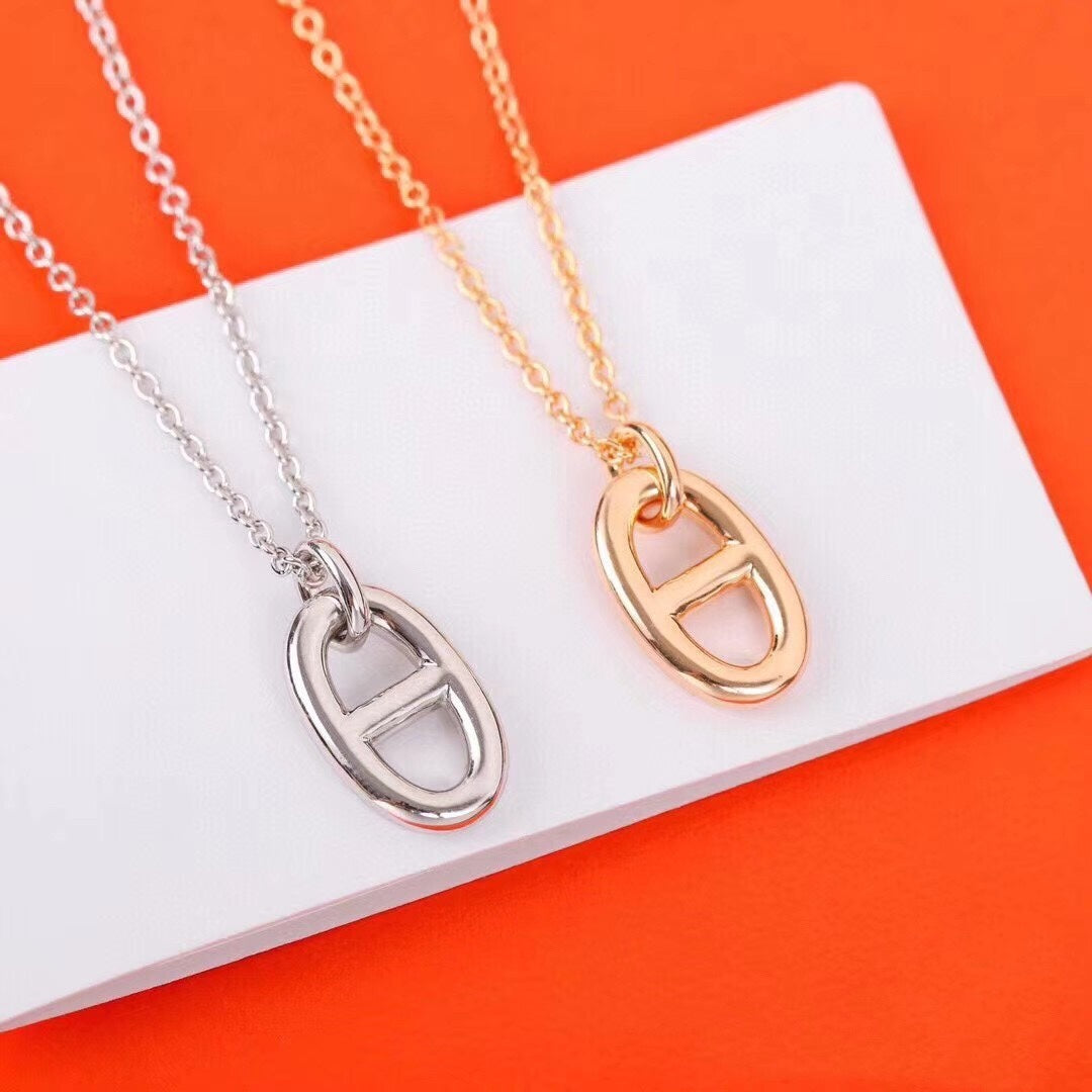 [Zalyn]HM PIG NOSE NECKLACE