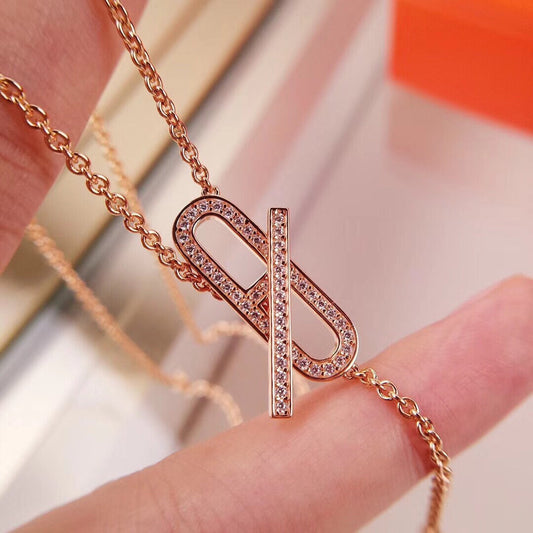 [Zalyn]HM FIRE PIG NOSE NECKLACE TRENDY STREET