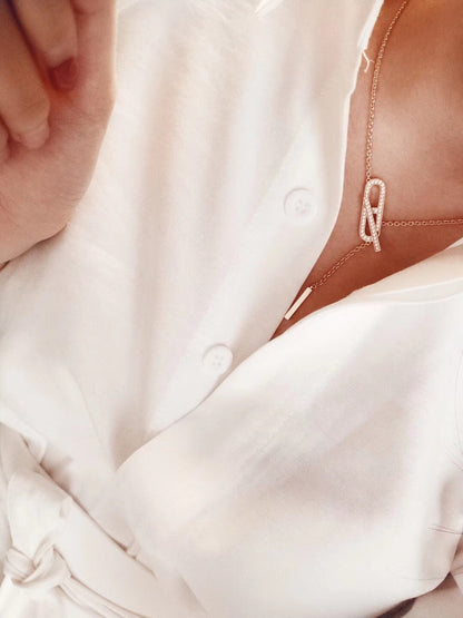 [Zalyn]HM FIRE PIG NOSE NECKLACE TRENDY STREET