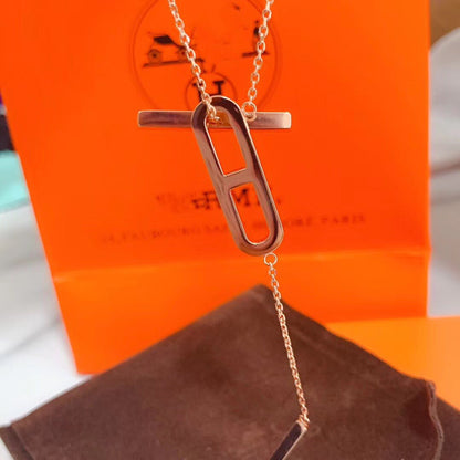 [Zalyn]HM NECKLACE PLATINUM ROSE GOLD DIAMOND