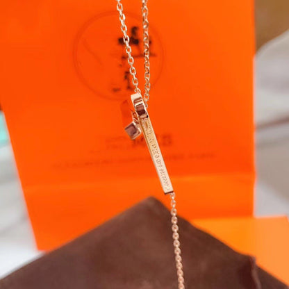[Zalyn]HM NECKLACE PLATINUM ROSE GOLD DIAMOND