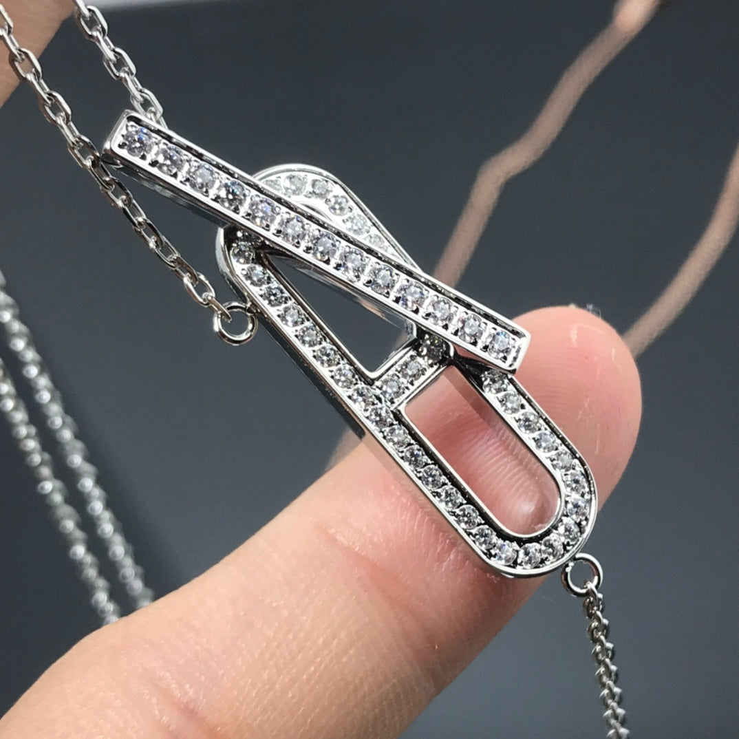 [Zalyn]HM NECKLACE PLATINUM ROSE GOLD DIAMOND