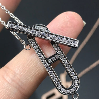 [Zalyn]HM NECKLACE PLATINUM ROSE GOLD DIAMOND