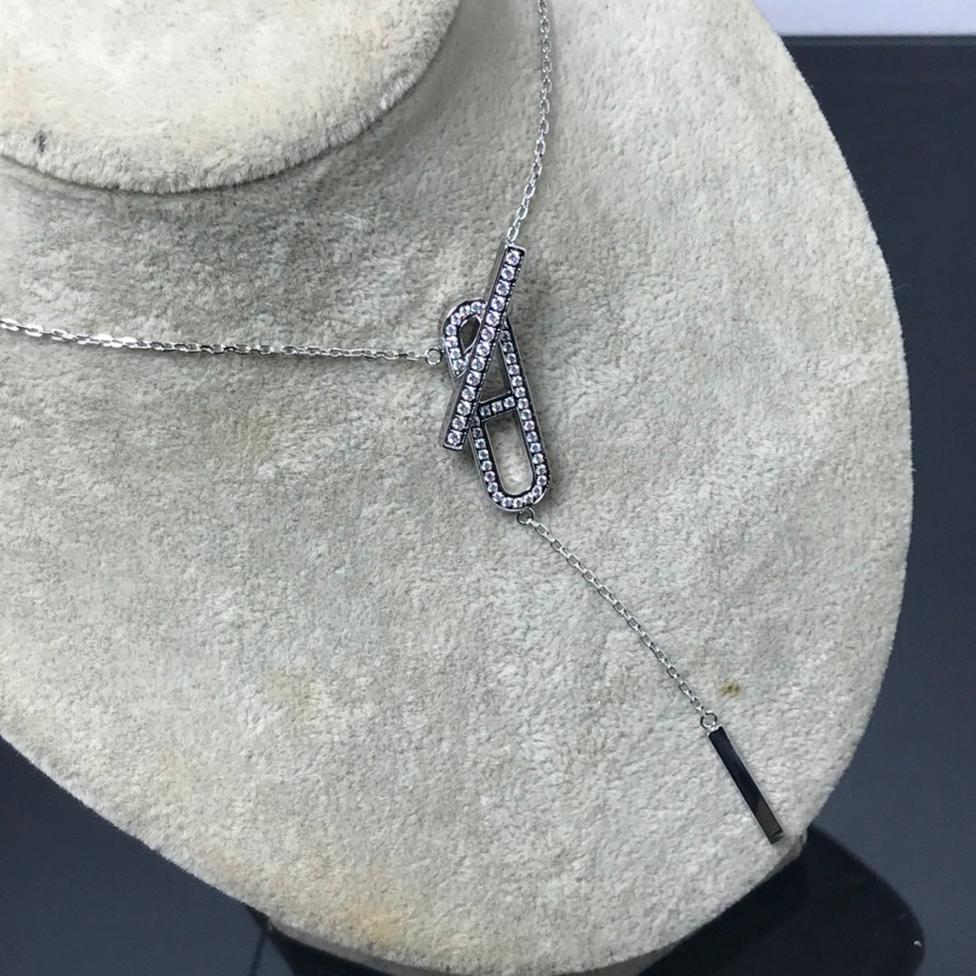 [Zalyn]HM NECKLACE PLATINUM ROSE GOLD DIAMOND