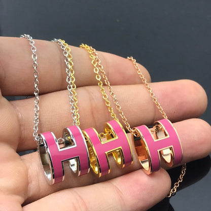 [Zalyn]H NECKLACE PINK