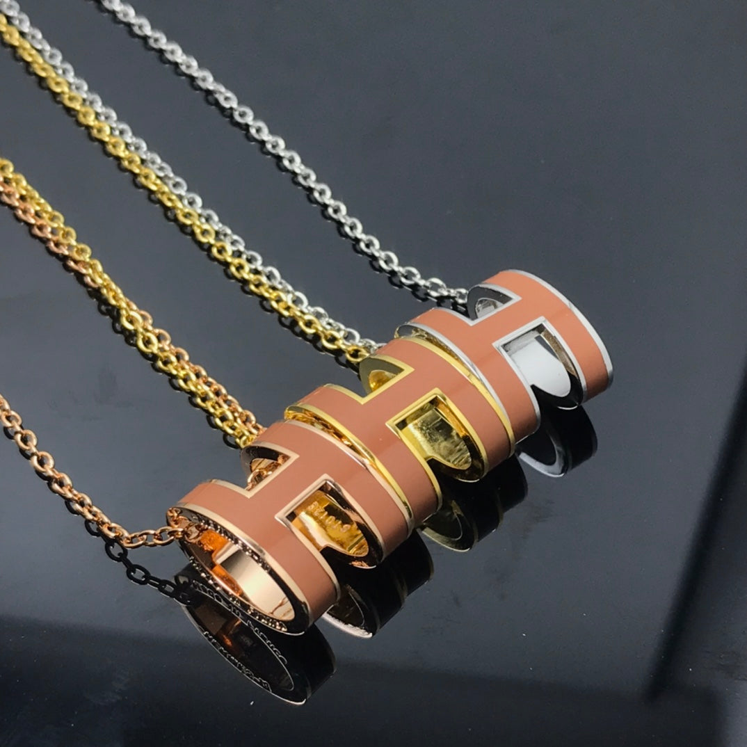 [Zalyn]H NECKLACE BROWN