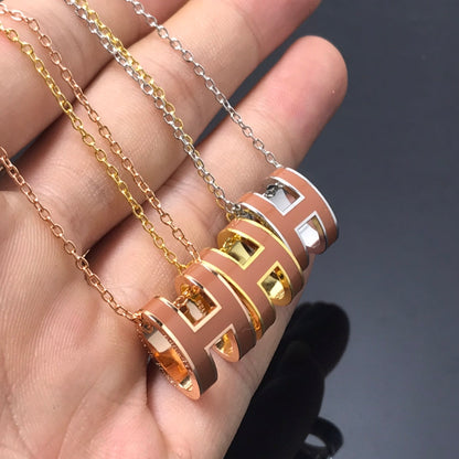 [Zalyn]H NECKLACE BROWN