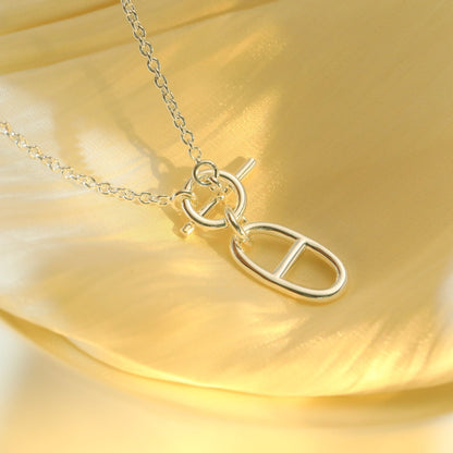 [Zalyn]HM CHAINE D'ANCRE PENDANT NECKLACE STERLING SILVER