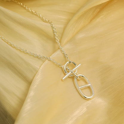 [Zalyn]HM CHAINE D'ANCRE PENDANT NECKLACE STERLING SILVER