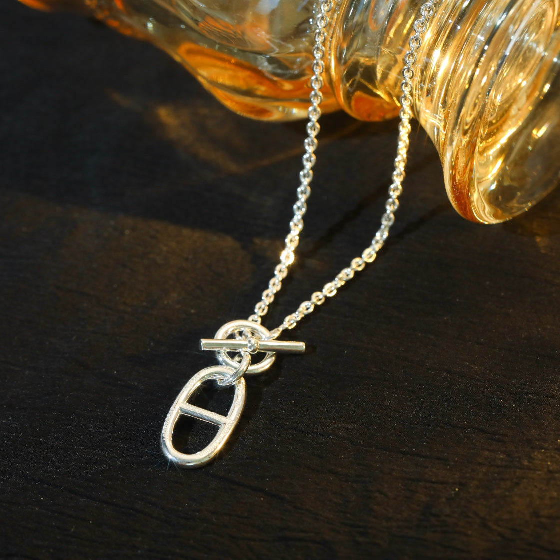 [Zalyn]HM CHAINE D'ANCRE PENDANT NECKLACE STERLING SILVER
