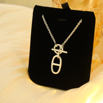 [Zalyn]HM CHAINE D'ANCRE PENDANT NECKLACE STERLING SILVER