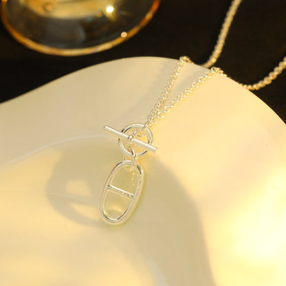 [Zalyn]HM CHAINE D'ANCRE PENDANT NECKLACE STERLING SILVER