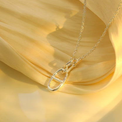 [Zalyn]HM CHAINE D'ANCRE PENDANT NECKLACE STERLING SILVER