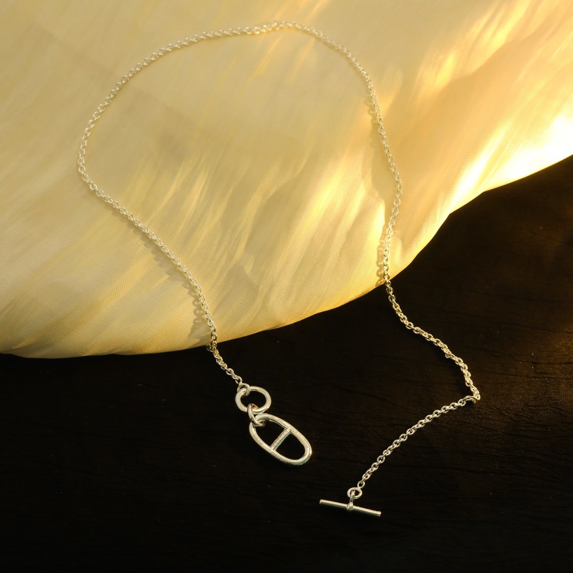 [Zalyn]HM CHAINE D'ANCRE PENDANT NECKLACE STERLING SILVER