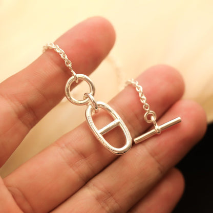 [Zalyn]HM CHAINE D'ANCRE PENDANT NECKLACE STERLING SILVER