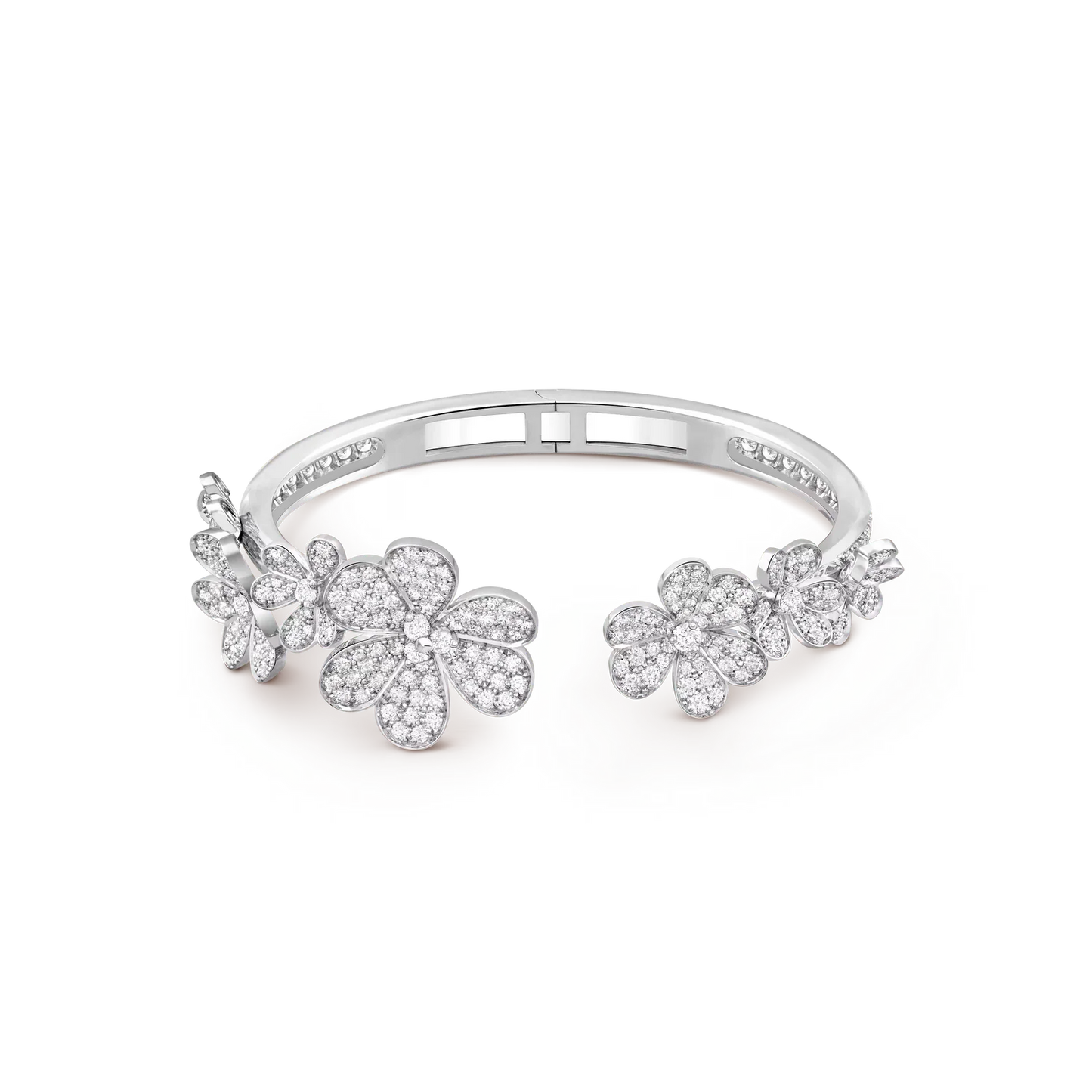 [Zalyn]LUMINOUS BLOSSOM OPEN BANGLE