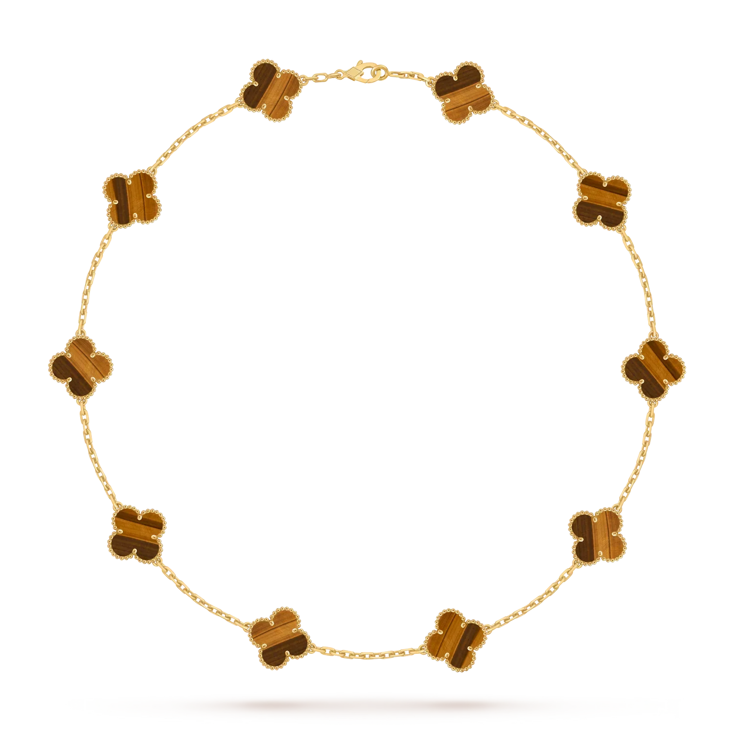 [Zalyn]CLASSIC LUCKY 10-MOTIF CLOVER NECKLACE GOLD COLLECTION