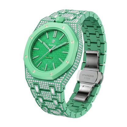 [Zalyn]Royal Oak Pop Exclusive Bioceramic Case & Bioceramic Strap Full Diamond