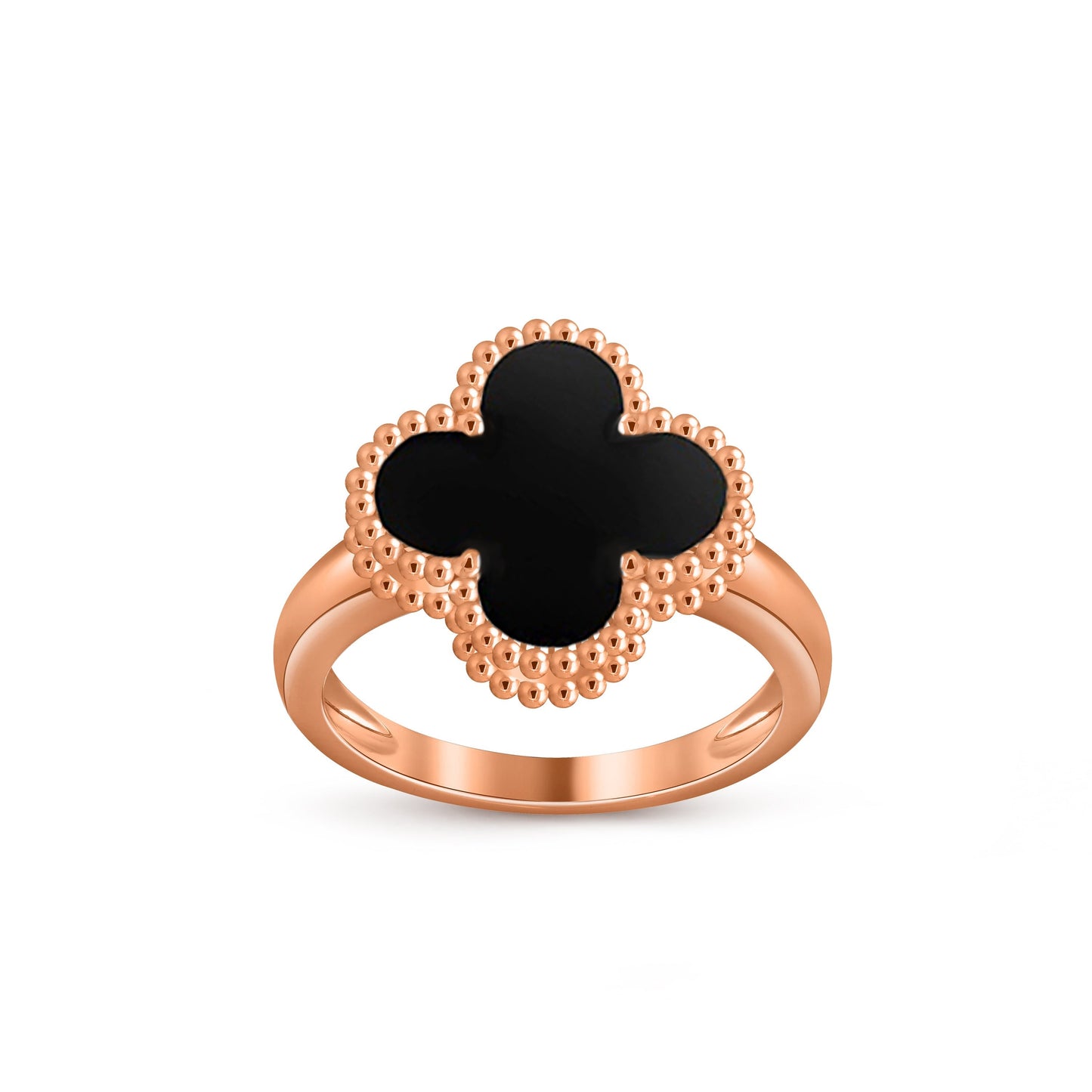 [Zalyn]LUCKY CLOVER VINTAGE ROSE GOLD RING COLLECTION