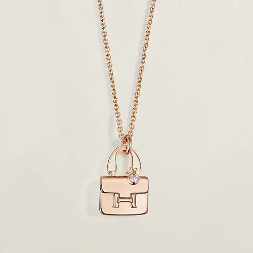 [Zalyn]AMULETTE PEDANT ROSE GOLD NECKLACE