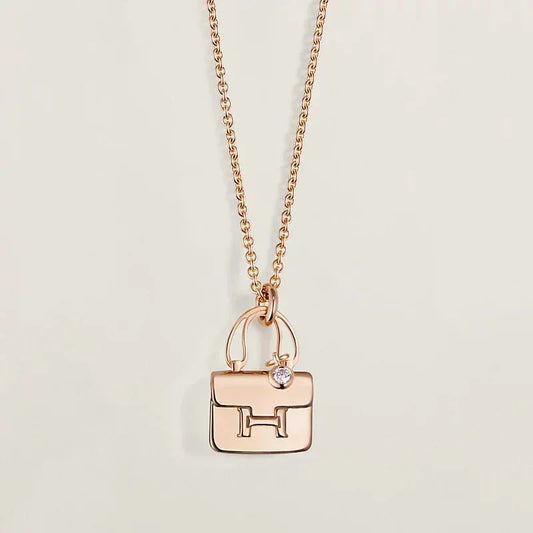 [Zalyn]AMULETTE PEDANT ROSE GOLD NECKLACE