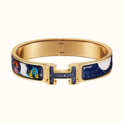 [Zalyn]H STAR AND MOON BRACELET 12MM