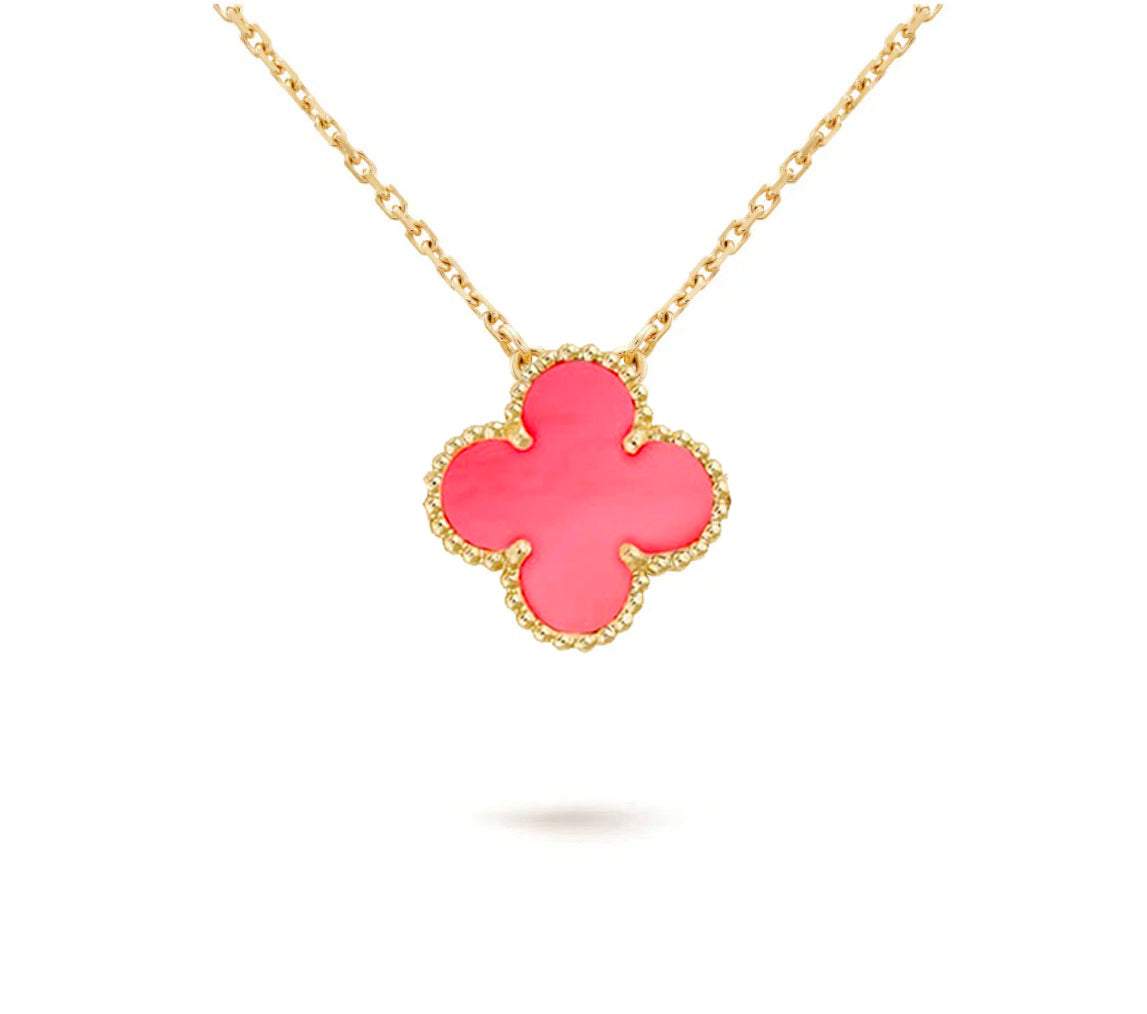 [Zalyn]15MM CLOVER FLOWER PENDANT NECKLACE COLLECTION