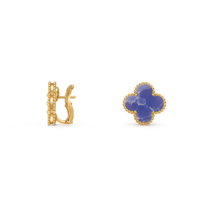 [Zalyn]15MM CLOVER FLOWER STUD EARRINGS GOLD COLLECTION