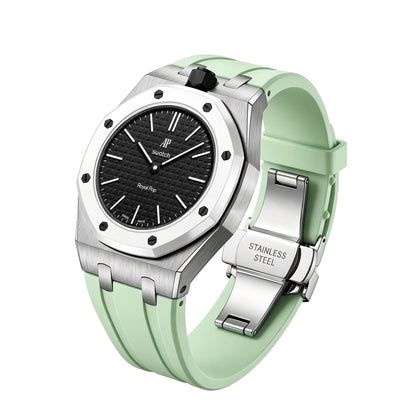 [Zalyn]Royal Oak Pop Exclusive Steel Case & Silicone Strap With Cradle