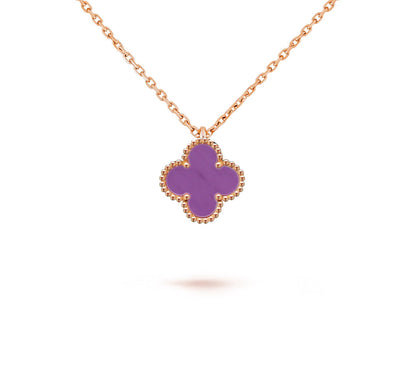 [Zalyn]9.5MM MINI CLOVER PENDANT NECKLACE COLLECTION