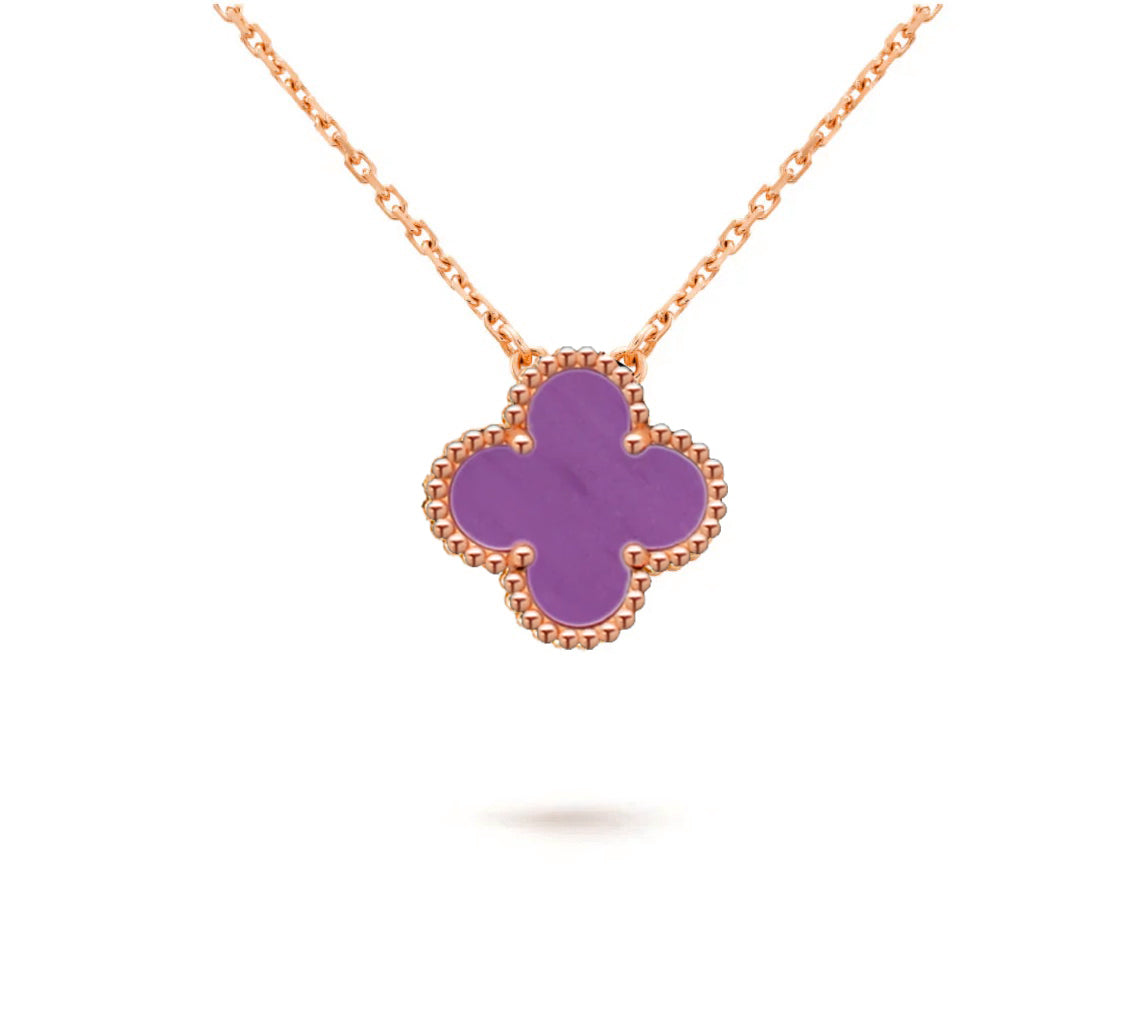 [Zalyn]15MM CLOVER FLOWER PENDANT NECKLACE COLLECTION