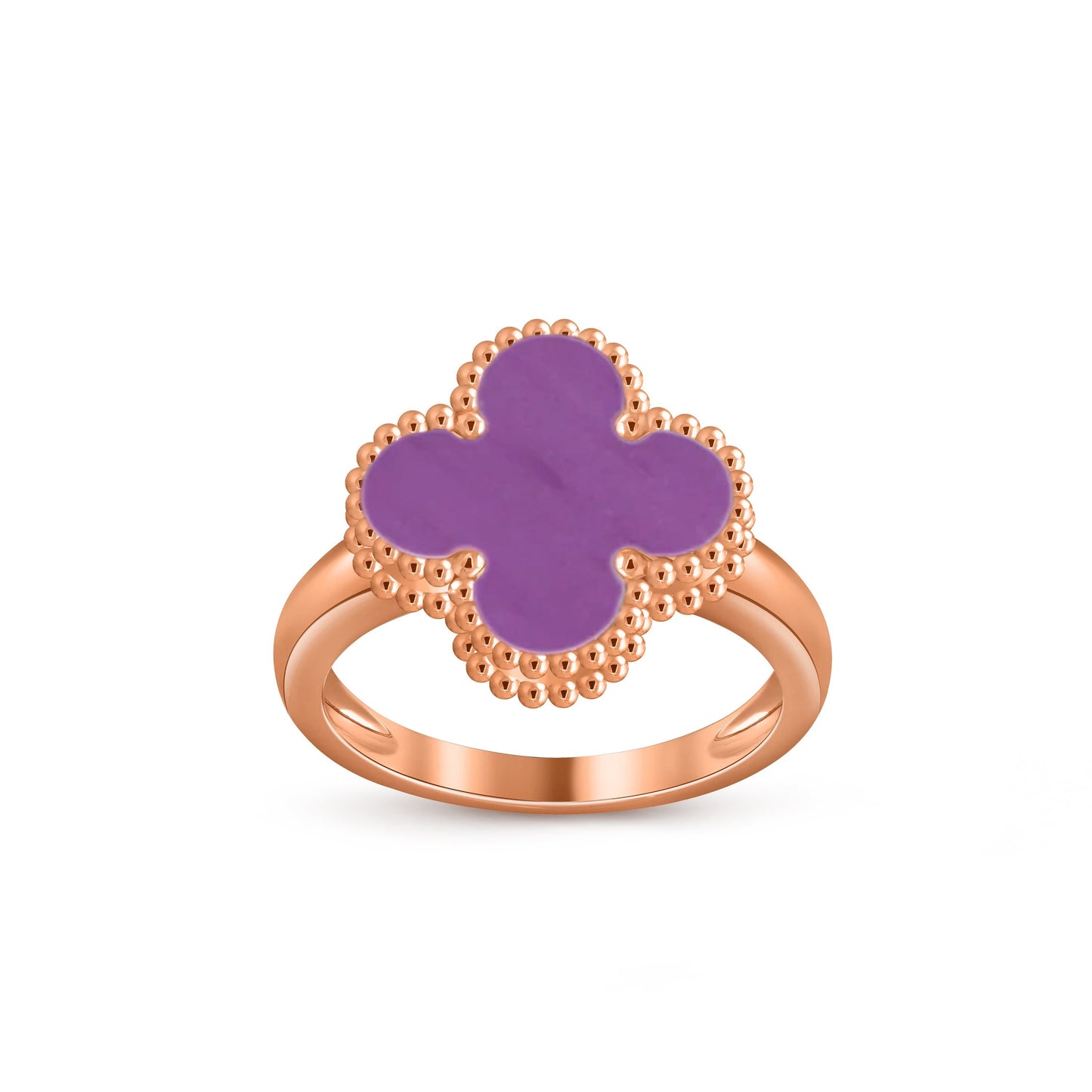 [Zalyn]LUCKY CLOVER VINTAGE ROSE GOLD RING COLLECTION