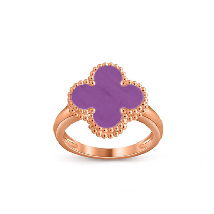 [Zalyn]LUCKY CLOVER VINTAGE ROSE GOLD RING COLLECTION