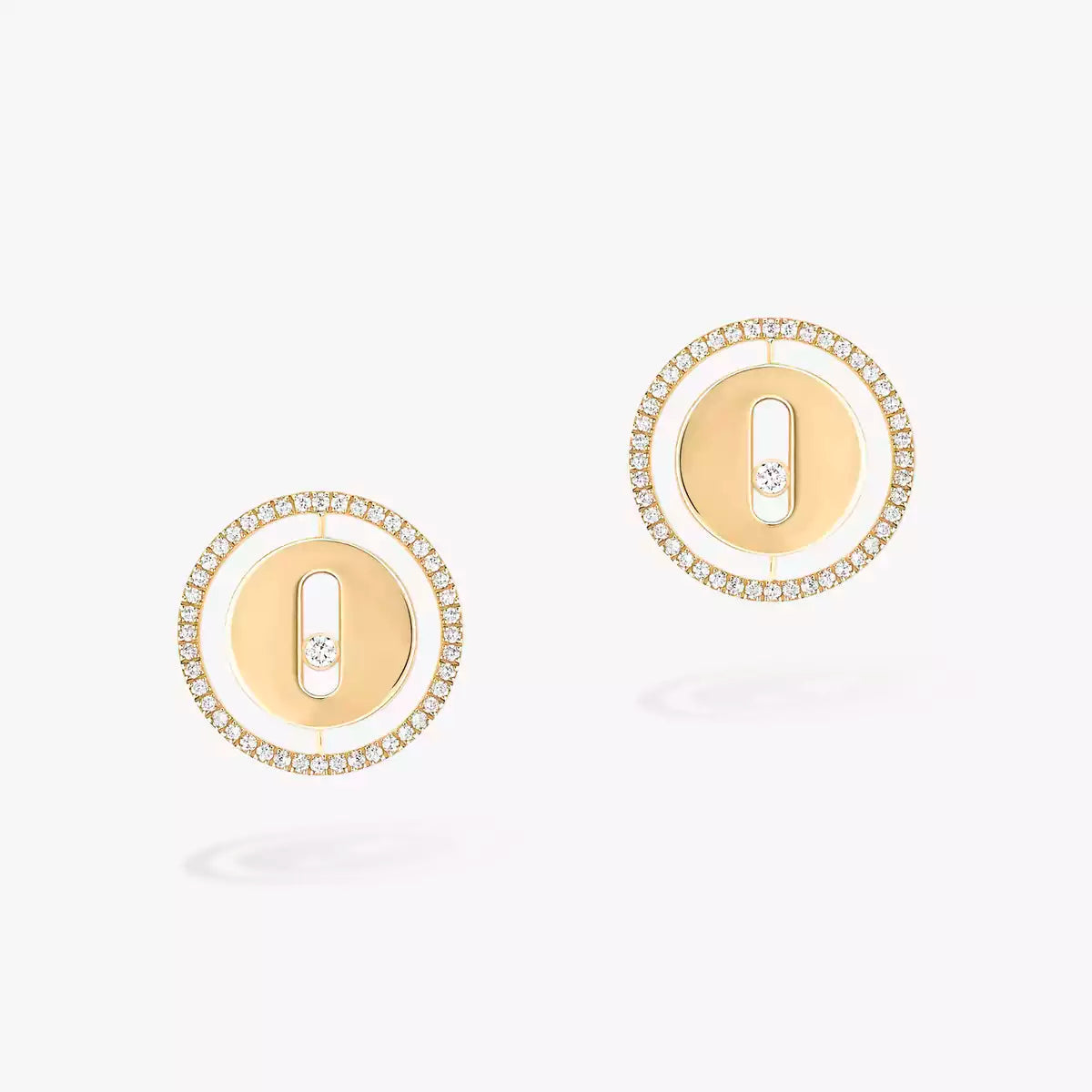 [Zalyn]LUCKY MOVE DIAMOND EARRINGS