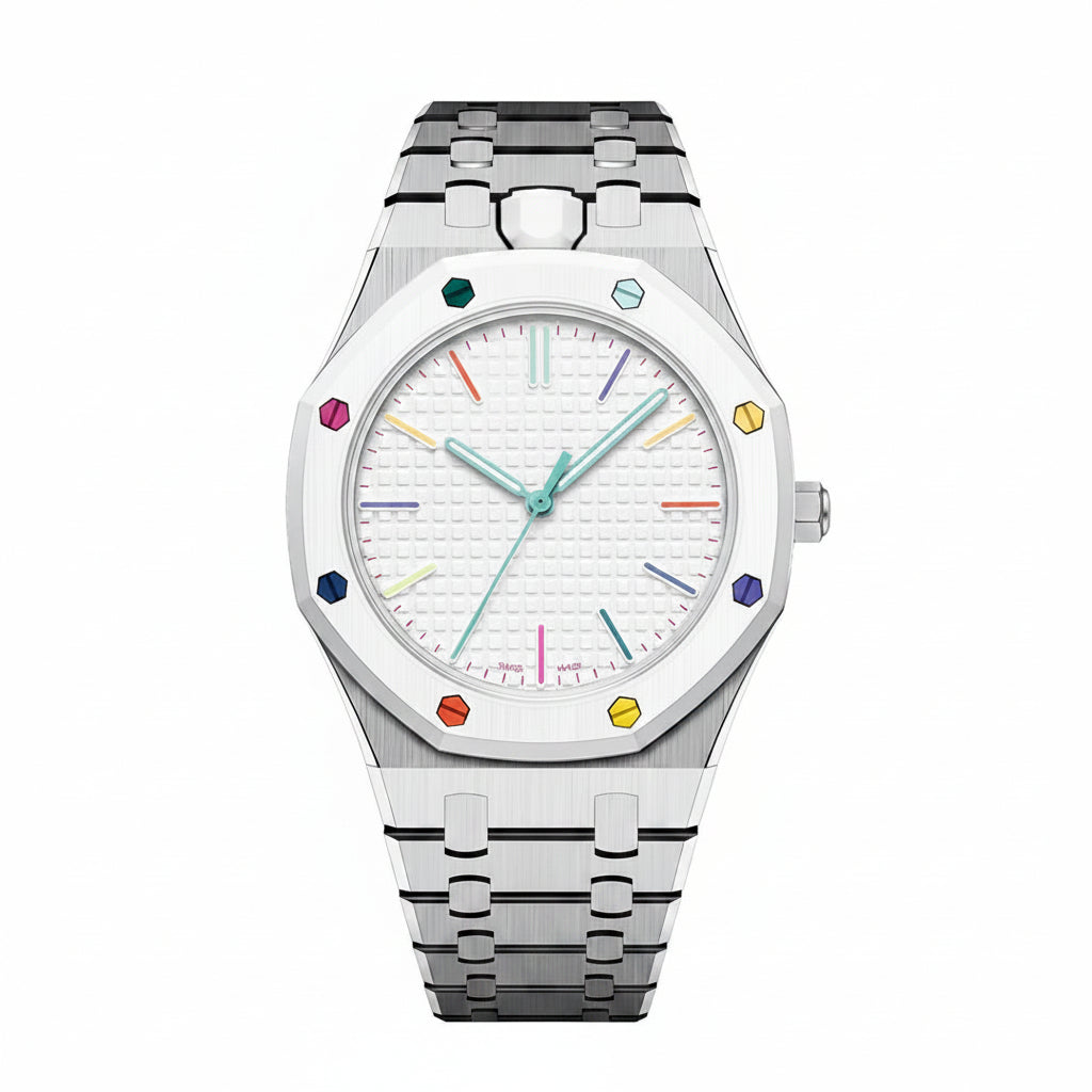 [Zalyn]OAK POP EXCLUSIVE SILVER STEEL STRAP