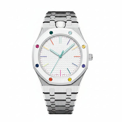 [Zalyn]OAK POP EXCLUSIVE SILVER STEEL STRAP