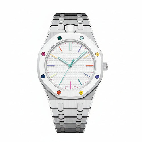 [Zalyn]OAK POP EXCLUSIVE SILVER STEEL STRAP