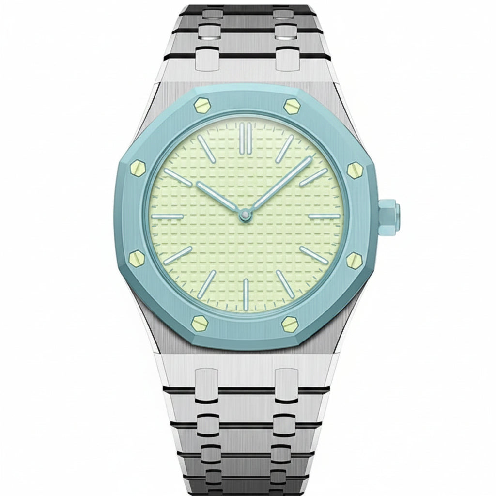 [Zalyn]OAK POP EXCLUSIVE SILVER STEEL STRAP