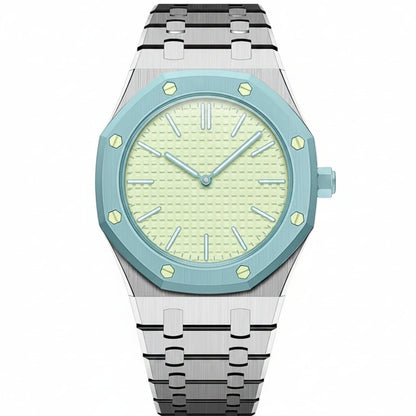 [Zalyn]OAK POP EXCLUSIVE SILVER STEEL STRAP