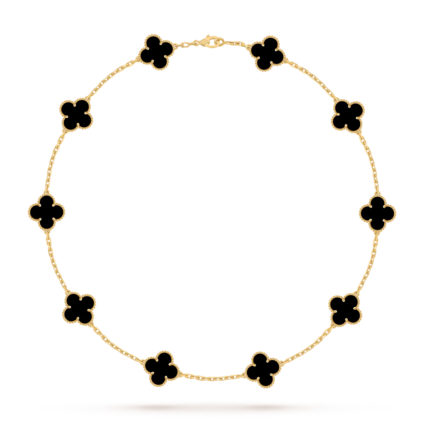 [Zalyn]CLASSIC LUCKY 10-MOTIF CLOVER NECKLACE GOLD COLLECTION