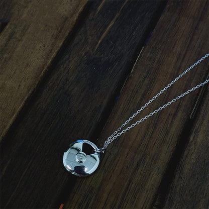 [Zalyn Jewelry ]AMULETTE SILVER FULL DIAMOND NECKLACE