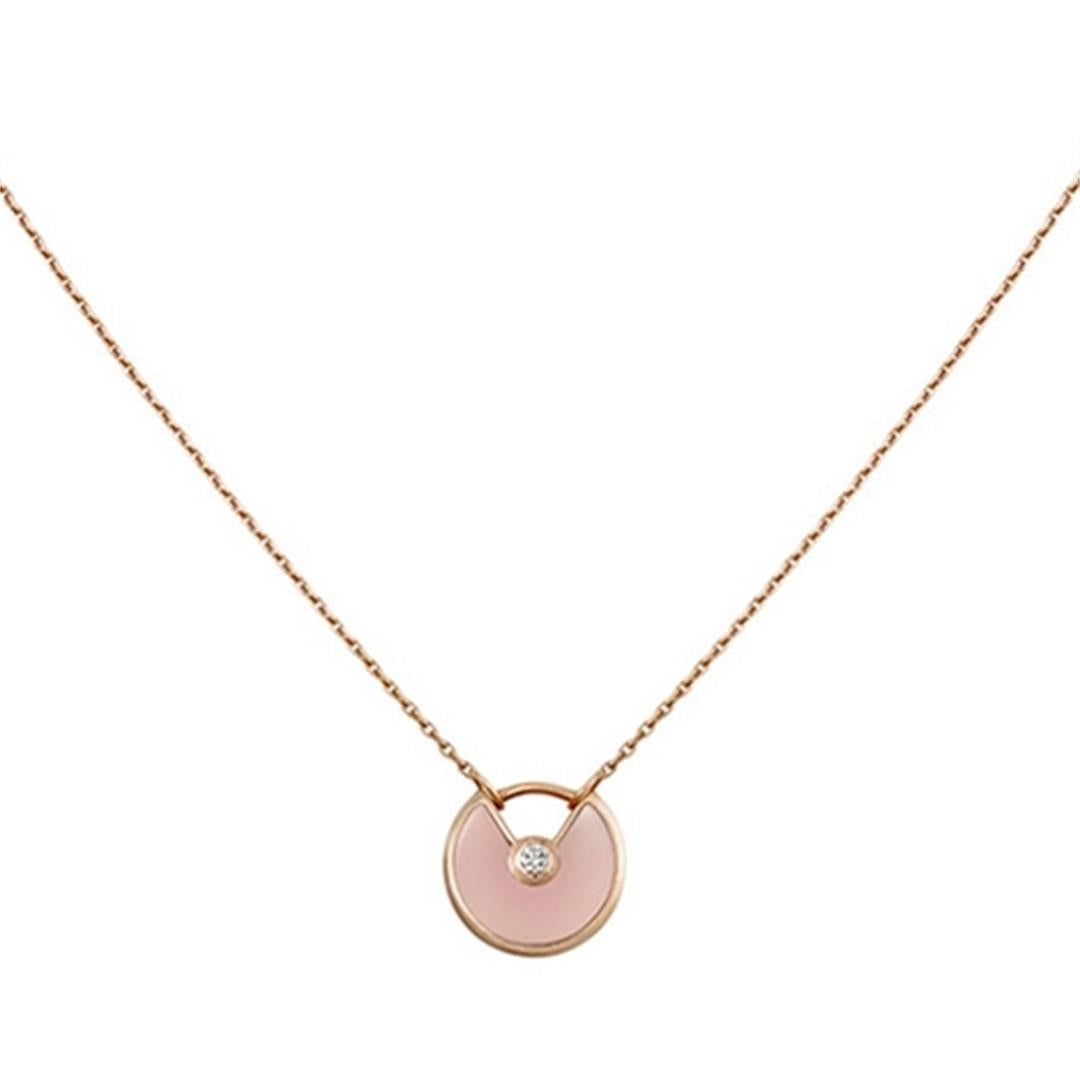 [Zalyn Jewelry ]AMULETTE ROSE GOLD PINK MOP NECKLACE