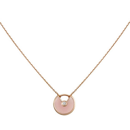 [Zalyn Jewelry ]AMULETTE ROSE GOLD PINK MOP NECKLACE