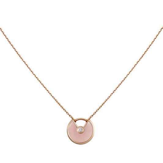 [Zalyn Jewelry ]AMULETTE ROSE GOLD PINK MOP NECKLACE