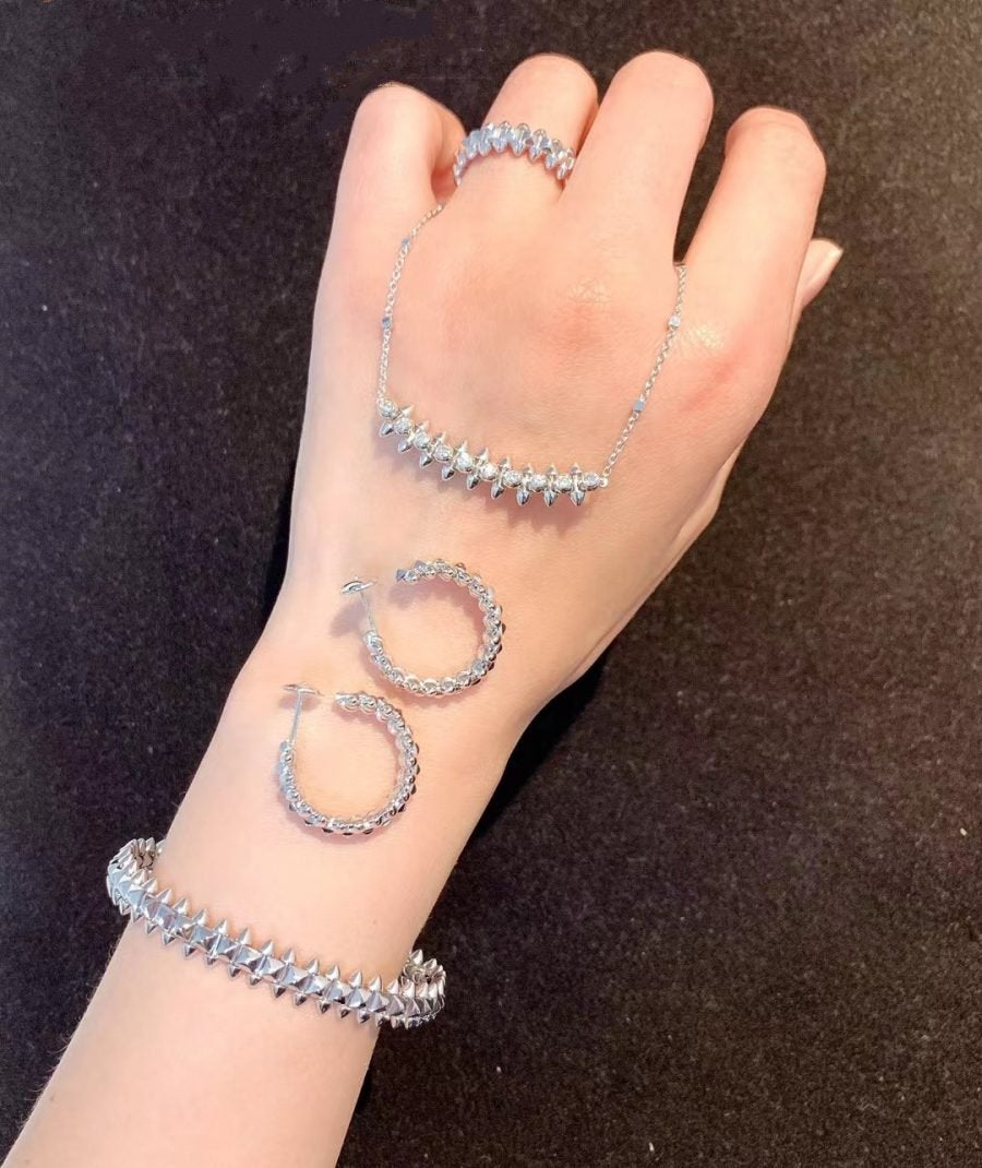 [Zalyn Jewelry ]CLASH SILVER BRACELET
