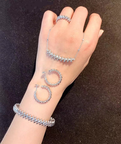 [Zalyn Jewelry ]CLASH SILVER BRACELET