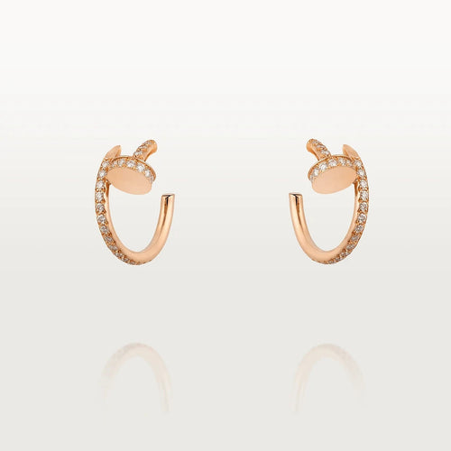 [Zalyn Jewelry ]JUSTE EARRINGS 12.75MM PINK GOLD DIAMOND