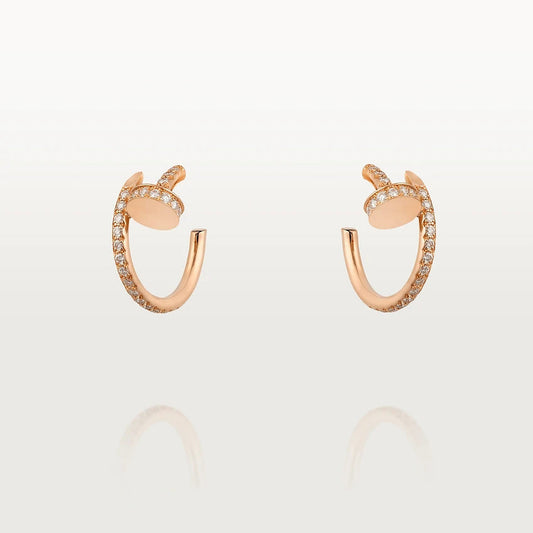 [Zalyn Jewelry ]JUSTE EARRINGS 12.75MM PINK GOLD DIAMOND