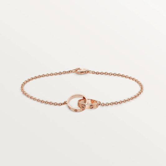 [Zalyn Jewelry ]LOVE BRACELET DOUBLE RING