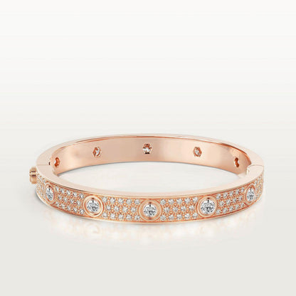 [Zalyn Jewelry ]LOVE BRACELET 6.1MM DIAMOND-PAVED 10 BIG DIAMONDS